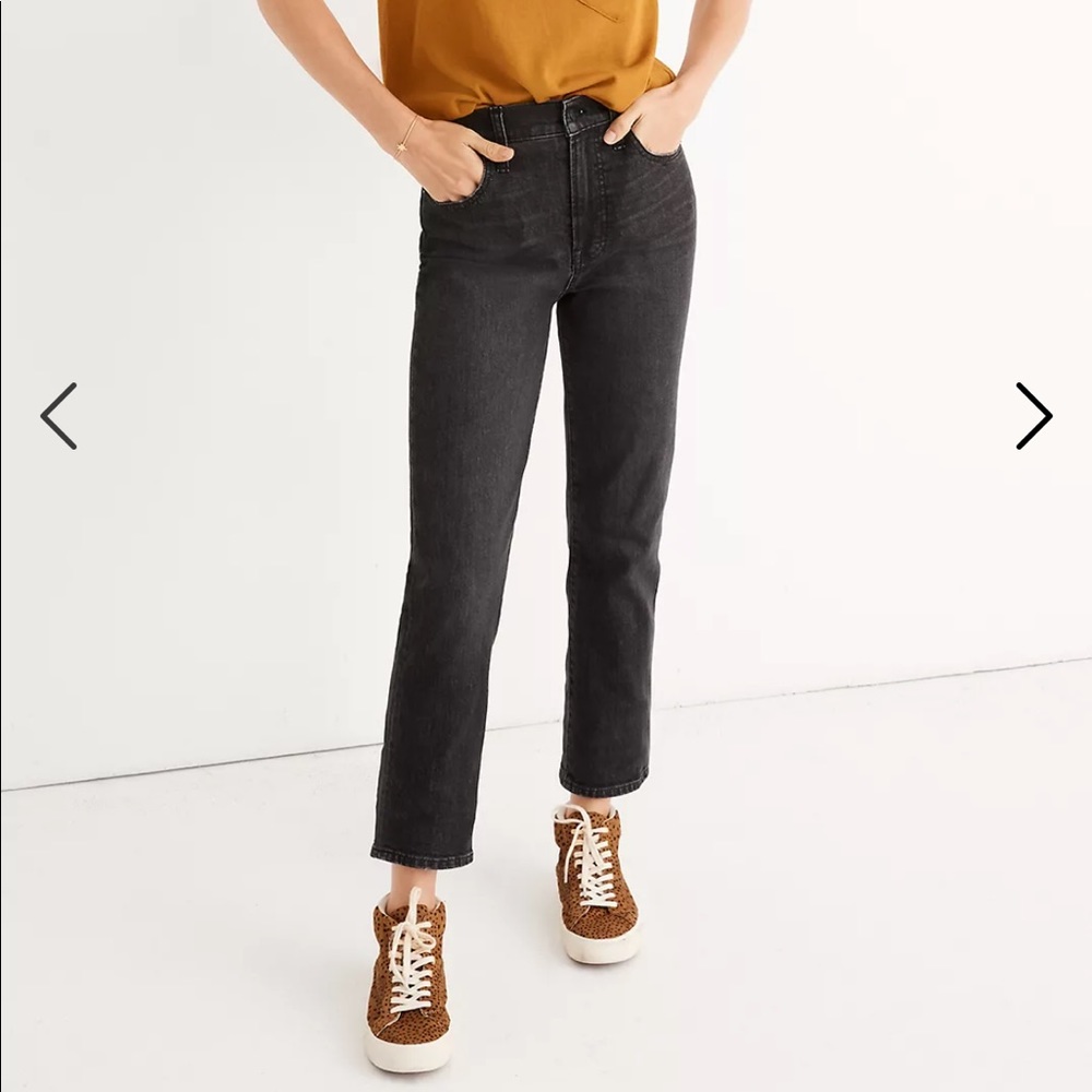 MADEWELL THE PERFECT VINTAGE CROP JEAN BLACK GRAY SUMNER WASH